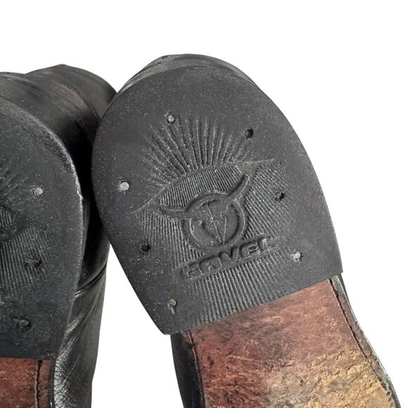 Vintage Gavel Allen Goat Roper Cowboy Boots Black Cherry Handmade Mens 12E main image 10